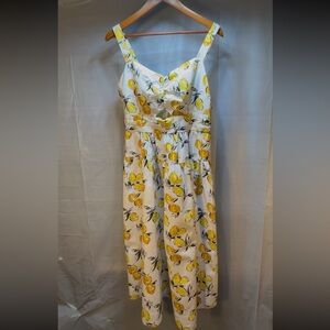 Free Assembly Lemon Print Midi Dress Smocked Back Medium. Beautiful condition.
